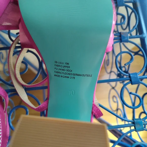 Betsey Johnson Hot Pink Tulle Bow Slingback Heels peep toe - Picture 8 of 16